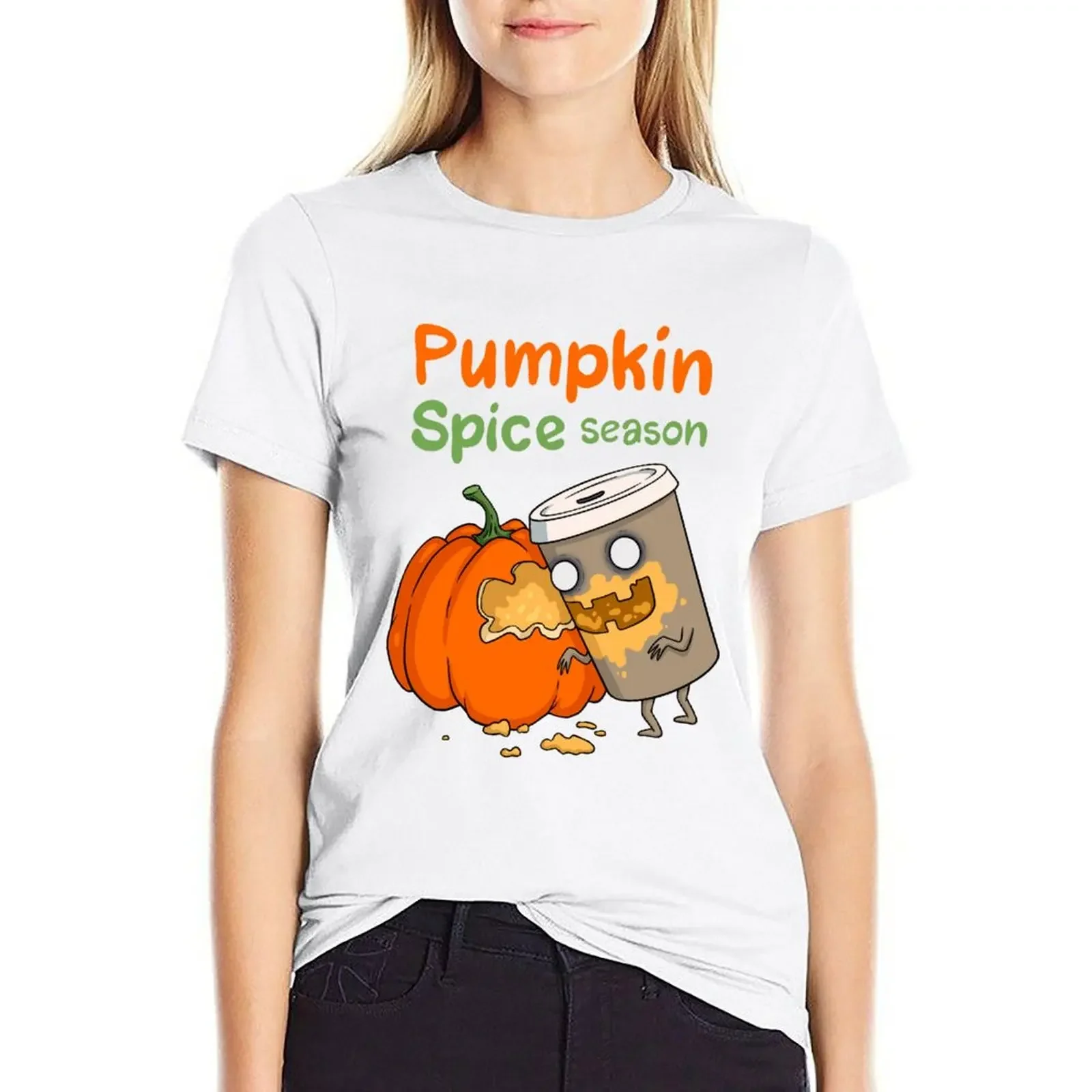 

Pumpkin Spice season T-shirt vintage clothes summer top tees oversized t shirts for Women