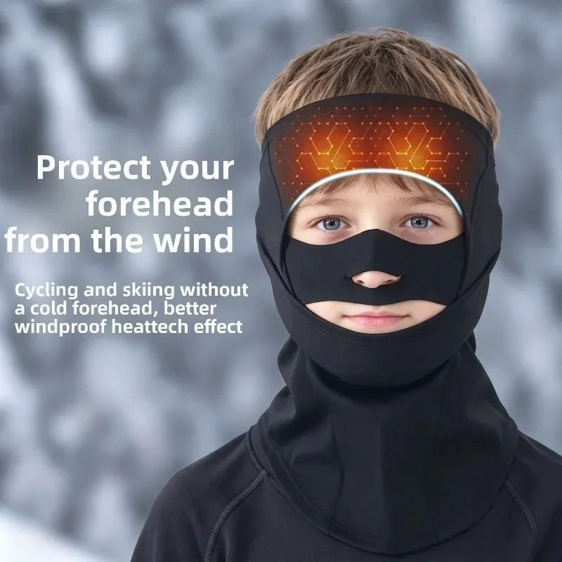 Autumn Winter Ski Headgear Velvet Scarf Bicycle Riding Antifreeze Cold Thermal Mask Outdoor Sports Face Cover Warm Neck Protecti
