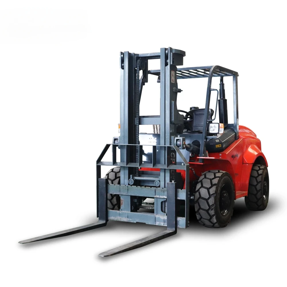 All-Terrain 4x4 Gabelstapler 5 Tonnen schwere All-Terrain-Gabelstapler Supercharged Engine Trucks