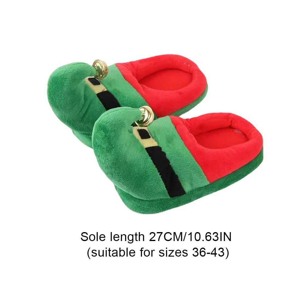 รองเท้าแตะขนปุยสำหรับคริสต์มาส รองเท้าแตะปิดนิ้วเท้า รองเท้าแตะกันลื่น รองเท้าแตะขนนุ่มสบาย รองเท้าแตะคู่ขนฟูสำหรับผู้ชายและผู้หญิง