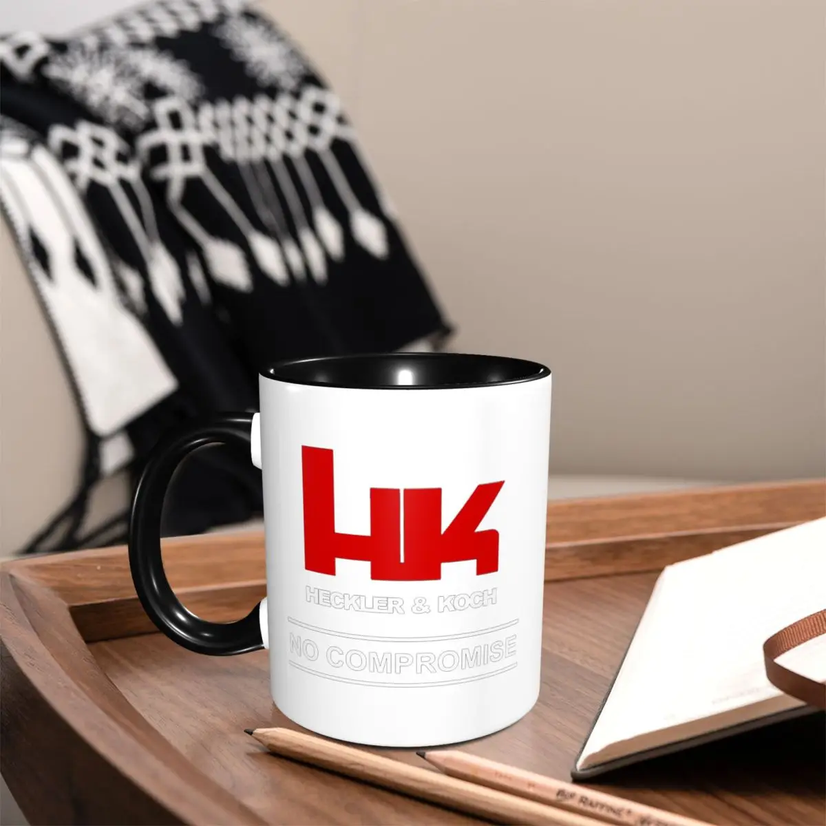 Heckler Koch Hk Mg4 Gun Pistol Riffle Military Army Mug Funny Ceramic Coffee Cups Tea Mugs Milk Cup Drinkware Gifts for Friends