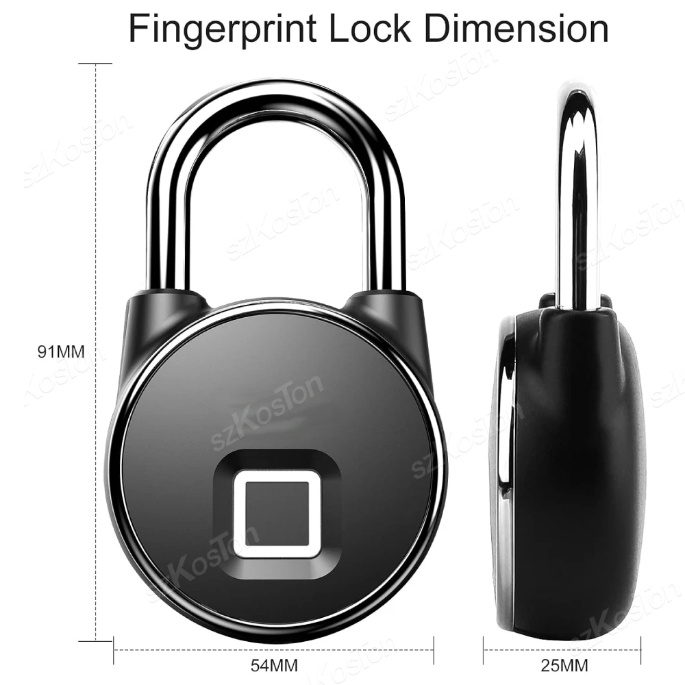 Fingerprint Padlock Keyless Tuya Smart Lock Anti-Theft Biometric Fingerprints Locks APP Unlock for Gym Locker Suitcase Backpack