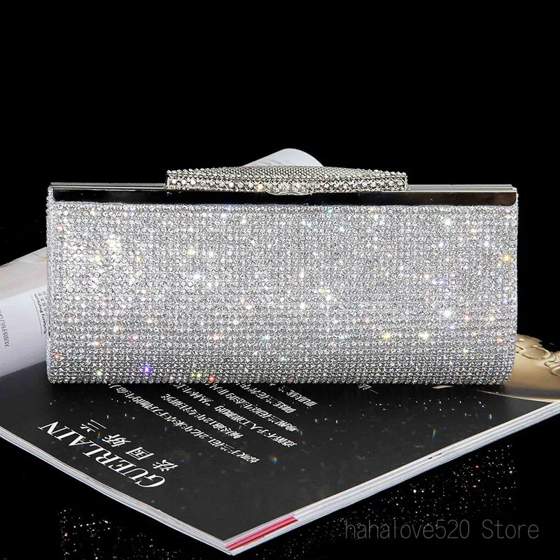 

Luxury Rhinestone Evening Clutch Bag Wedding Bride Handbag Shiny Design Party Banquet Lady clutch Dinner Shoulder Crossbody Bags