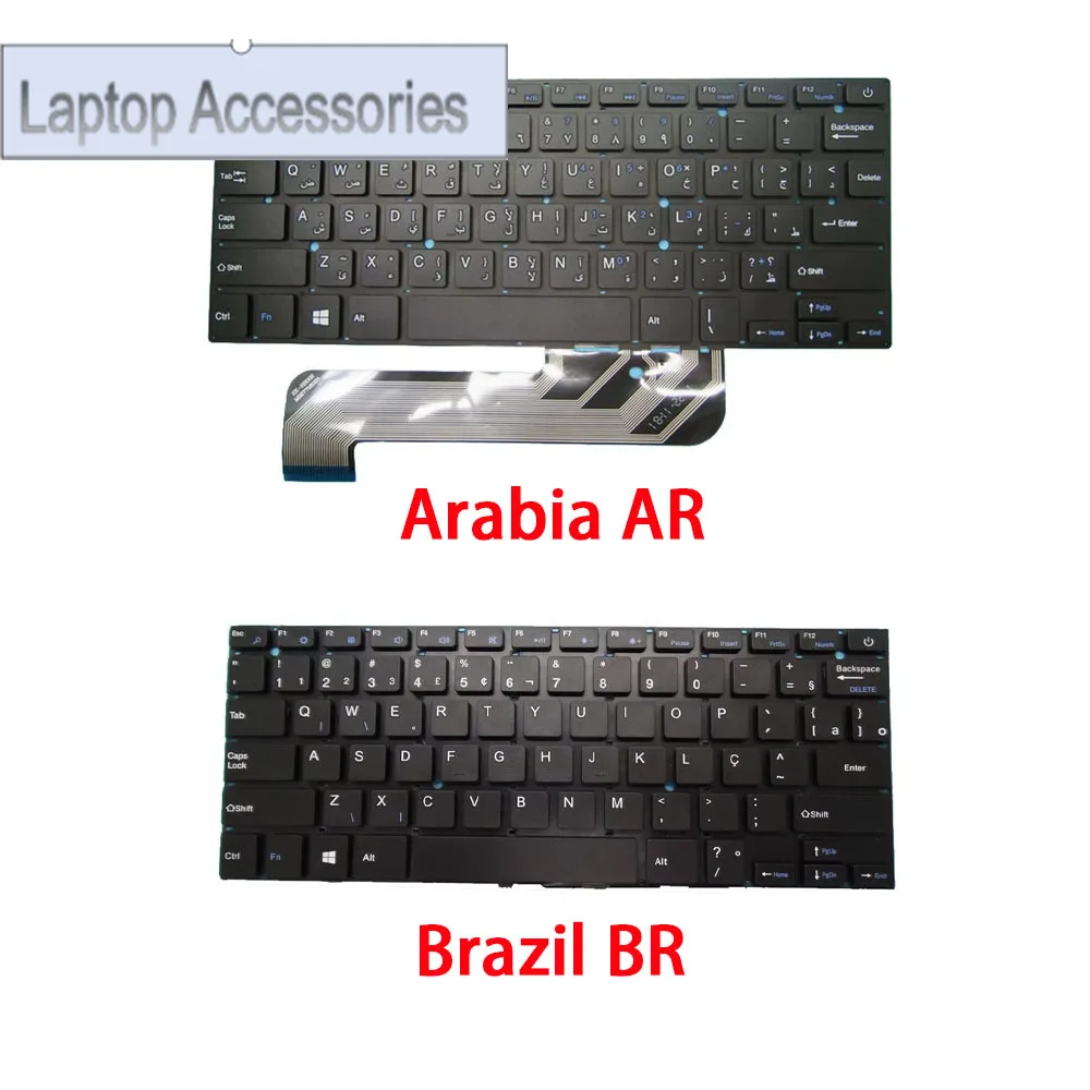 F For Multilaser PC209 PC208 Arabia Brazil Czech French German Italy Latin America Poland Russian UK US Laptop Keyboard NO Frame