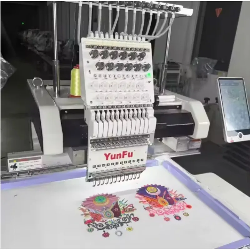 2026 New Style One Head Computerized High Speed Industrial Embroidery Machine 12/15 Needles Home Use Engine