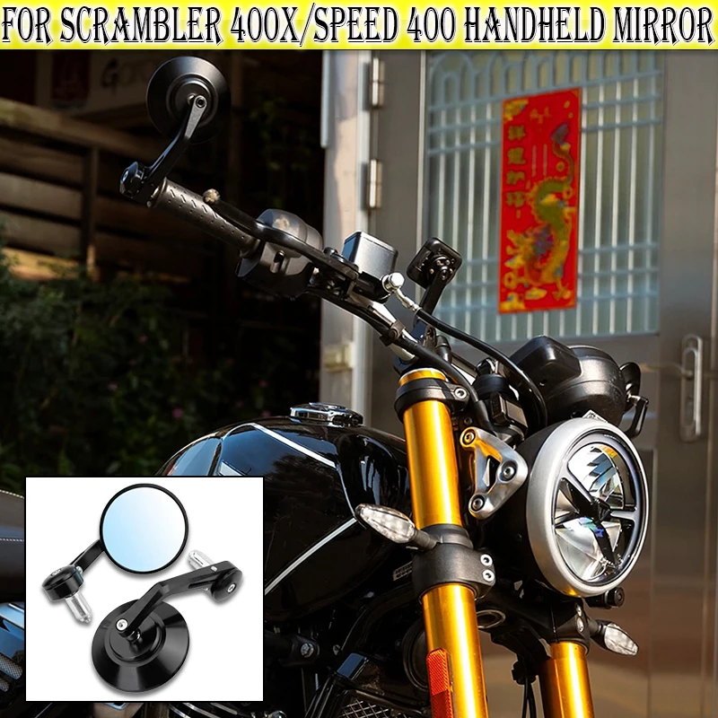 

Motorcycle CNC Handlebar mirror For Speed 400 Scrambler 400X 900 1200 Bobber T100 T120 Trident 660 End Handle Side View Mirrors