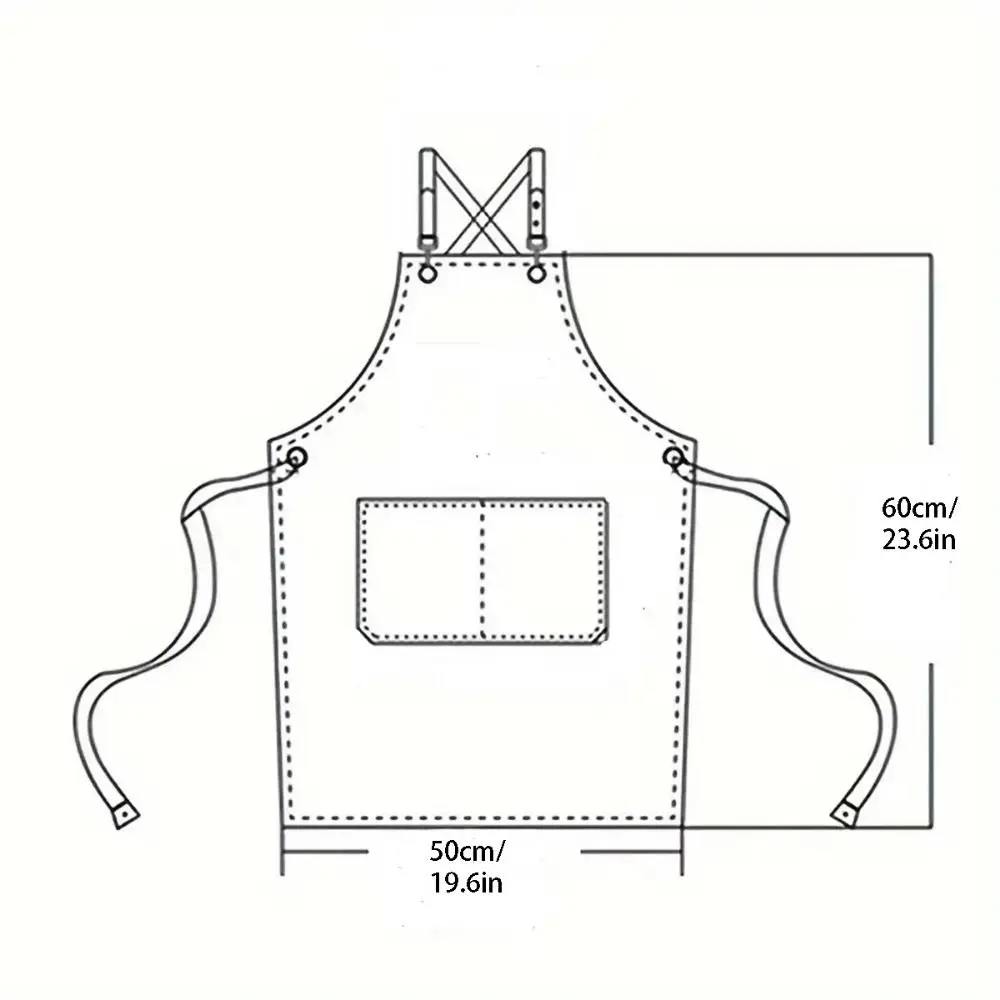 Minimalist Children's Canvas Apron Lightweight Solid Color Kids Cooking Apron Stain Resistant Adjustable Kids Chef Costume - view 6