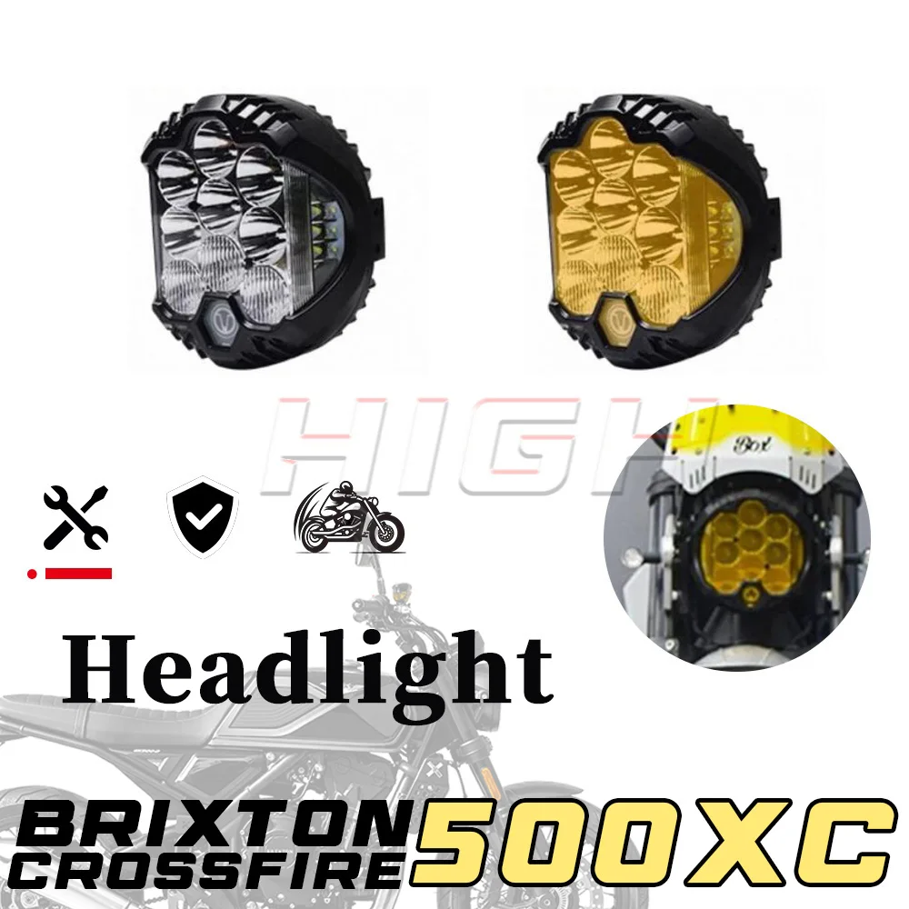 FOR Gaokin GK500 500gk and BRIXTON CSFIRE 500 XC  xc500 Night driving kit 7-inch high-brightness LED headlights