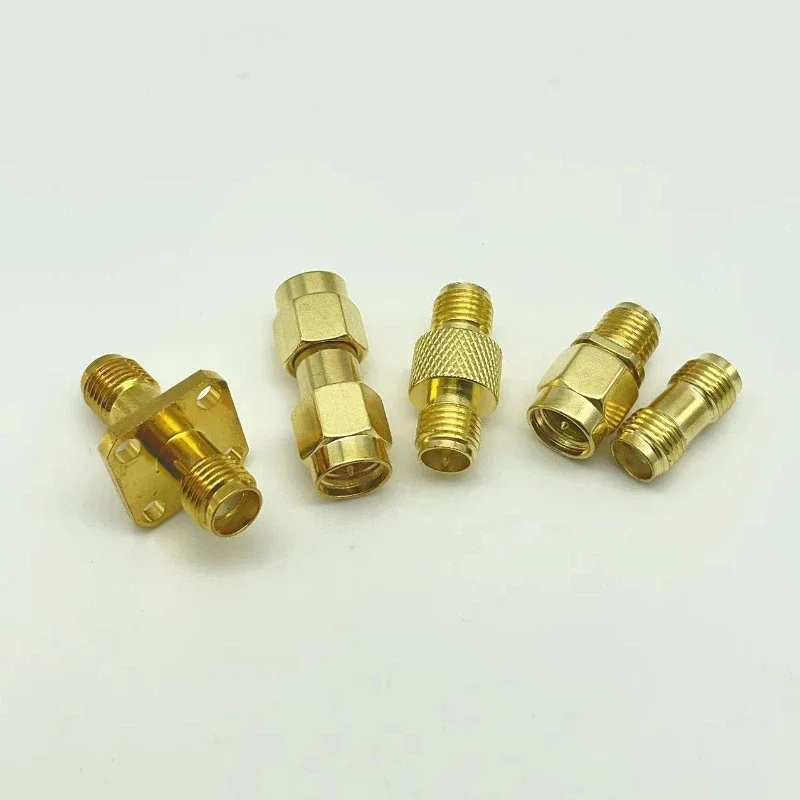 30PCS Connector SMA to SMA/ RP-SMA to SMA / RPSMA Male Plug & Female Jack Slide-on Straight RF Coax Adapter Connector