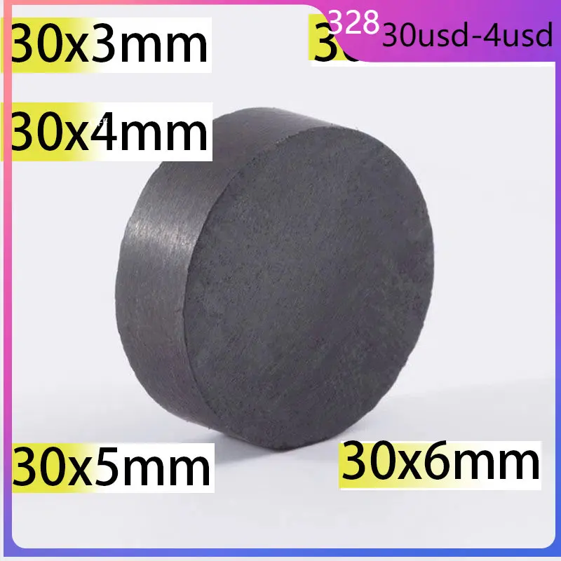 

30x3 30x3.5 30x4 30x5 30x6 Round Ferrite Ring Magnets Electric Door Circular Search Magnet N35 for Fridge Iman NdFeB