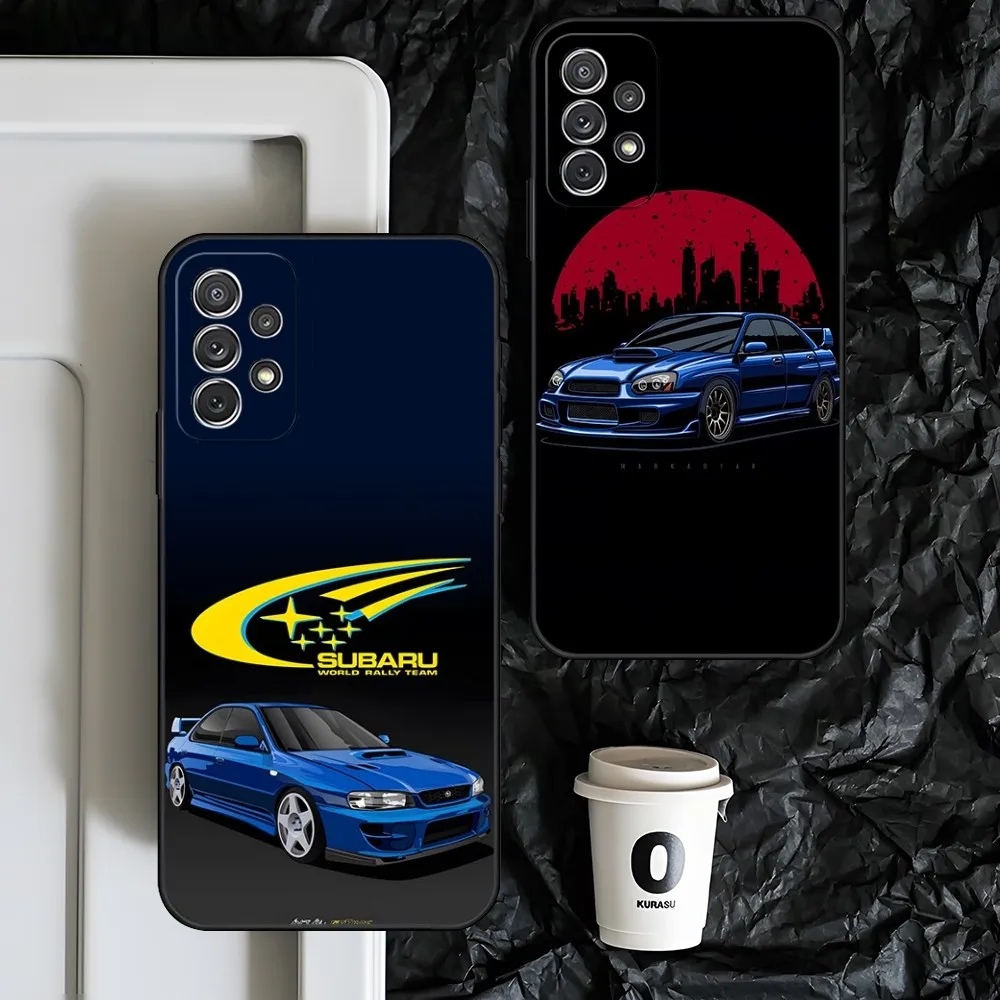 Subaru WRX Sti Logo fire protection Phone Case For Samsung S 24 23 22 21 20 fe plus ultra a 24 34 54 53 luxury Black shell Cover