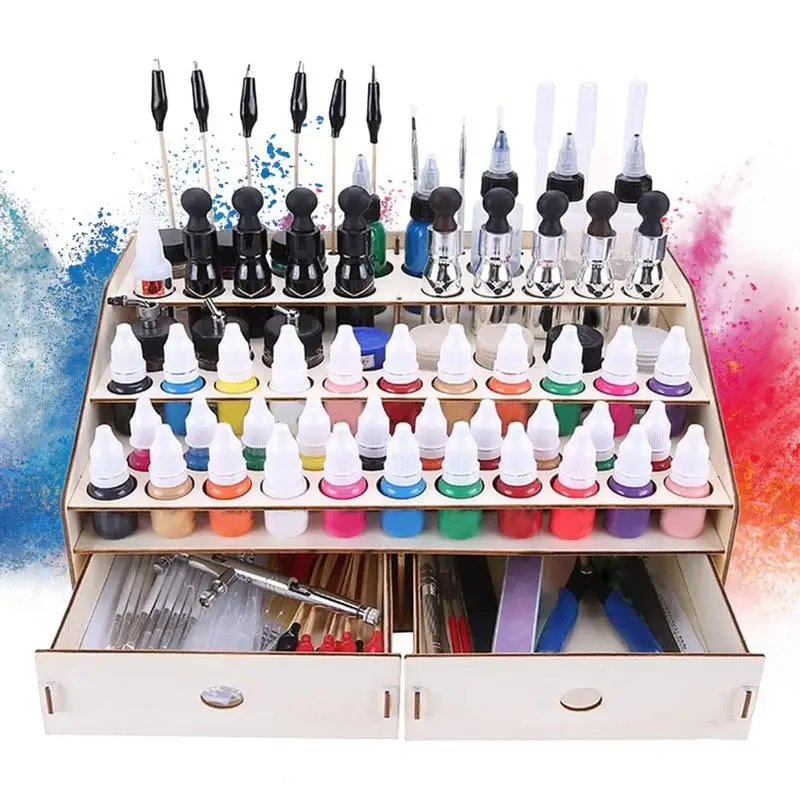 

Paint Storage Rack Paint Storage Rack Stand For Brushes Portable Paint Rack Stand For Craft Paint Storage Paint Brush Organizer