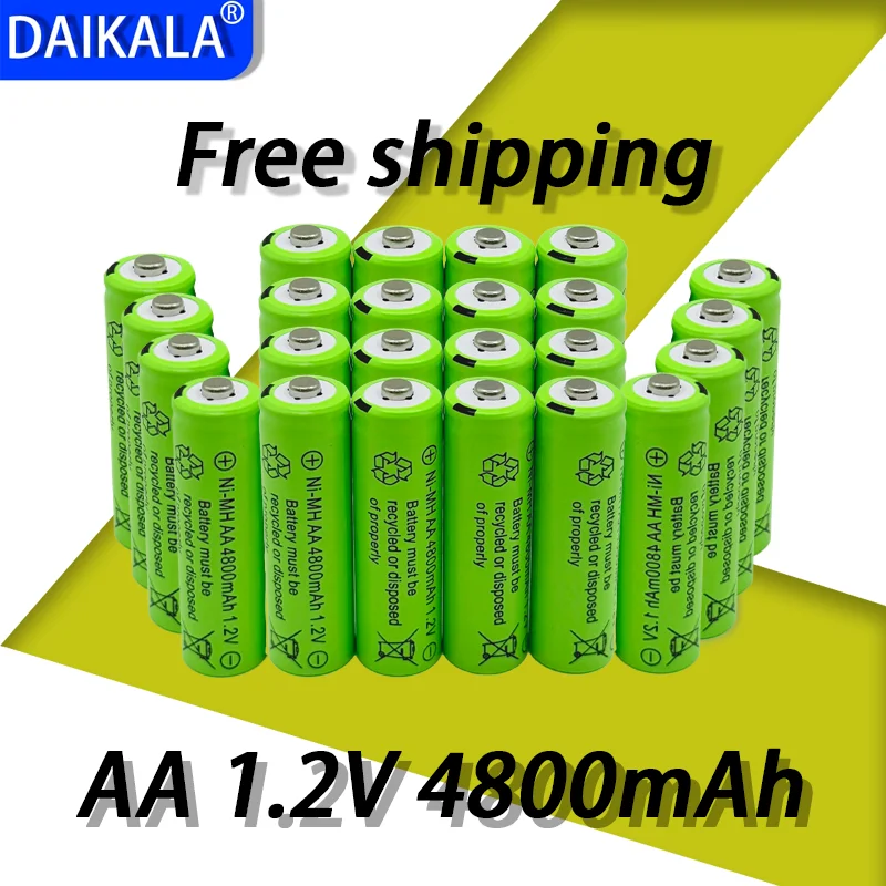 2026 New 1.2V 4800mAh Ni MH AA Rechargeable Battery Rechargeable Ni MH AA Rechargeable Toy Microphone