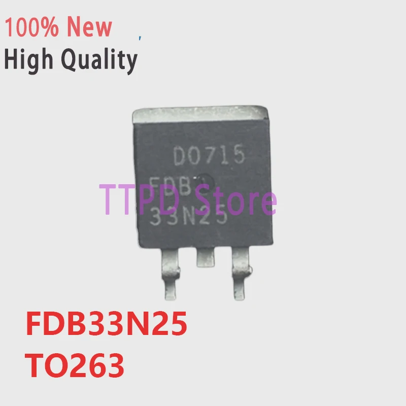 Original FDB33N25TM Patch TO-263 Silk Screen FDB33N25 250V 33A MOS Field Effect Tube High Quality