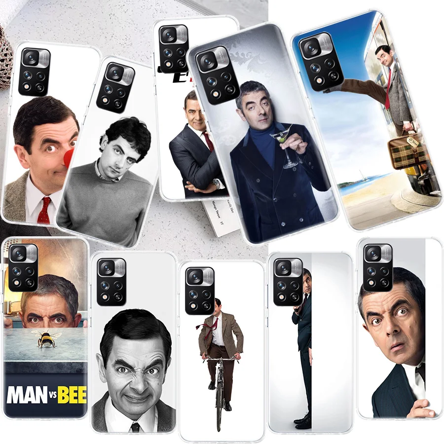 Funny Mr B-BeanS Phone Case For Xiaomi X3 X4 F4 GT NFC X5 X6 X7 Pro 5G M3 M4 M5 M5S Mi F6 F5 F3 F2 Pro F1 Cover Soft TPU Capa Co