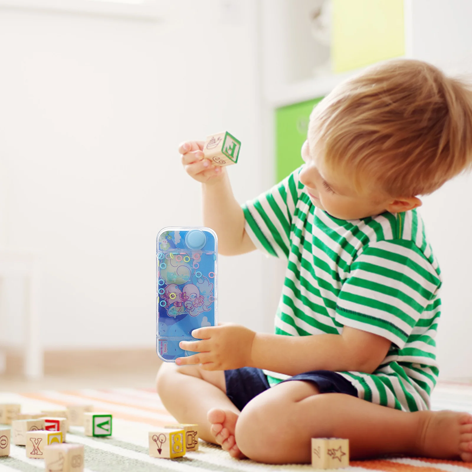 Anillo de juguete de 4 piezas para niños, juego portátil de lanzamiento de agua, juegos de viaje esenciales para exteriores