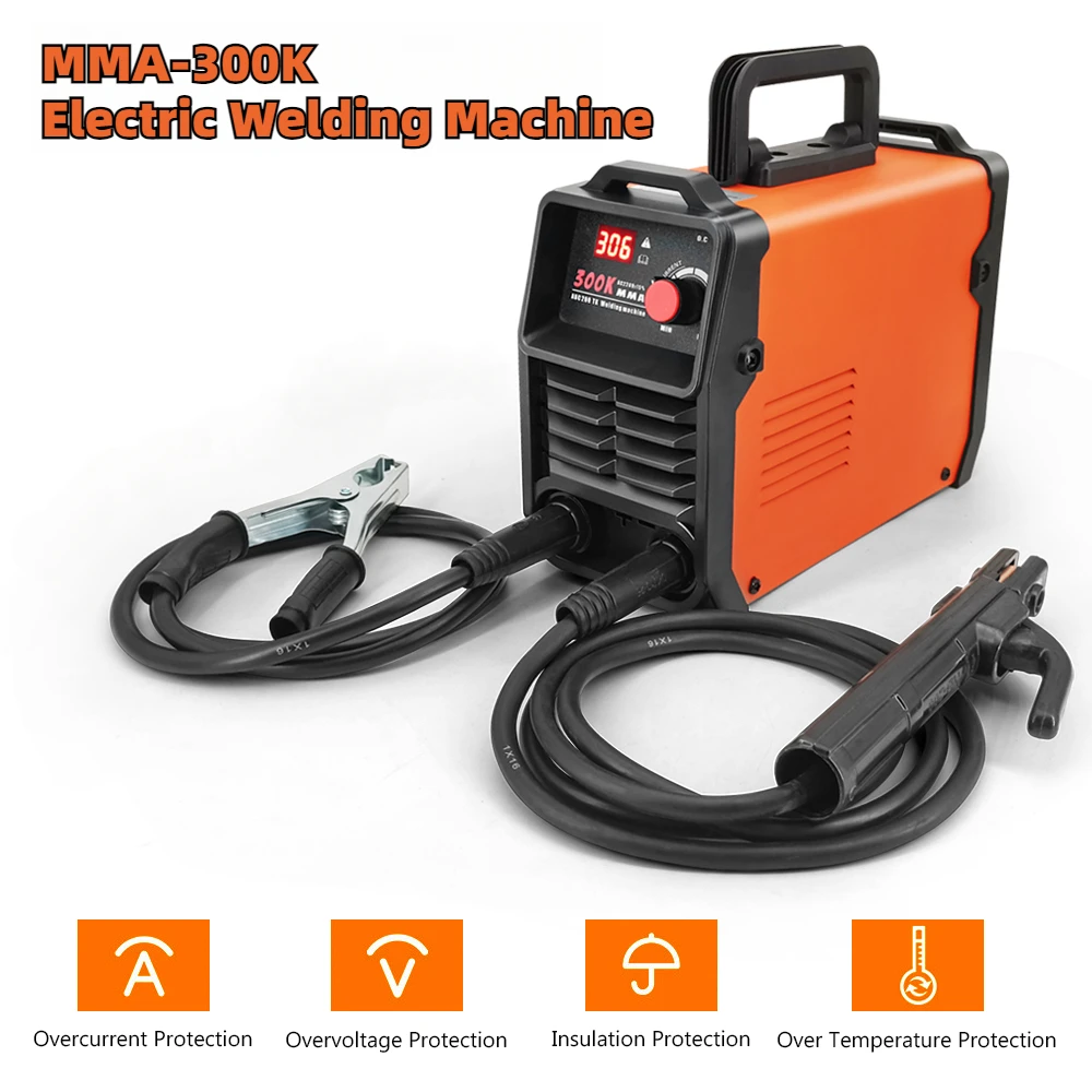 Portable Welding Machine 220V Inverters Arc Electric Welders 300A Current Adjustable Compact Iron MMA Electric Welding Equipment