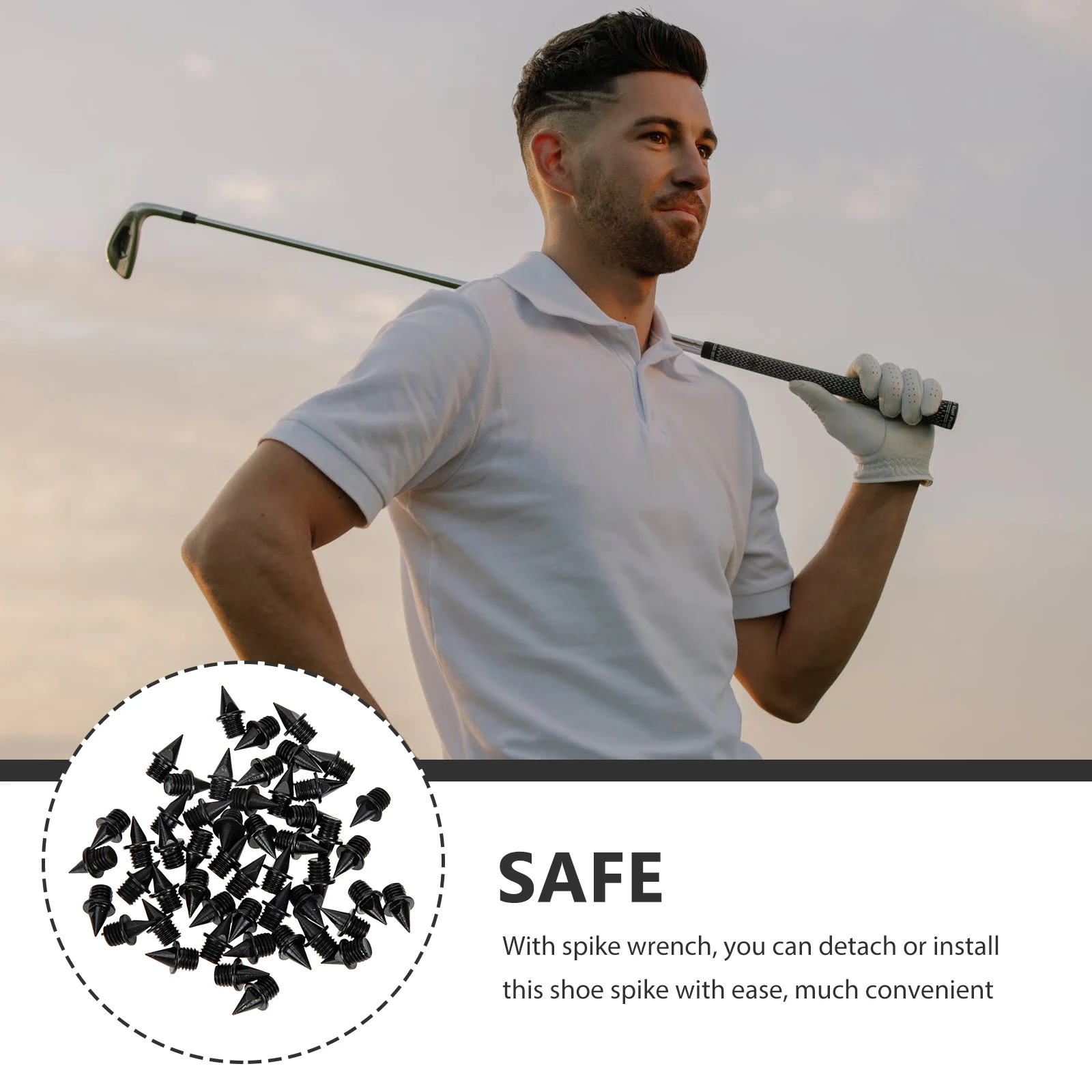

Golf Shoe Stud Set Non Slip Shoes Replaceable Spike Track Supplies Road Golfs Running Anti-skid Spikes Anti-slip Carbon Steel