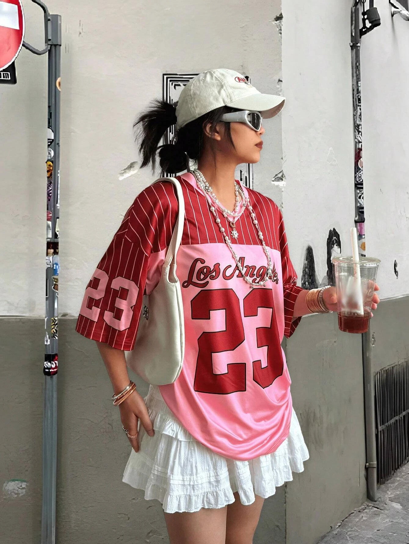 Women V-Neck Size 23 Vintage Hip-Hop Short Sleeved T-Shirt Loose And Oversized Breathable Fashionable And Versatile Sports Shirt