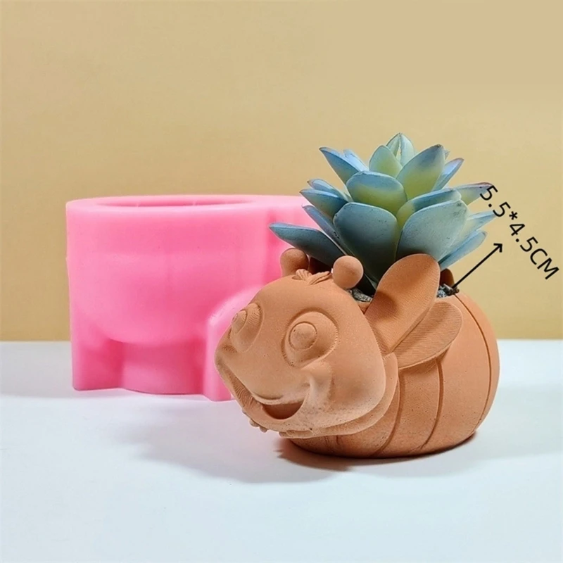 Versatile Lovely Bees Silicone Mould Tool for Fashion Enthusiasts Create Personalize Flower Pots and Desk Organizers image 2