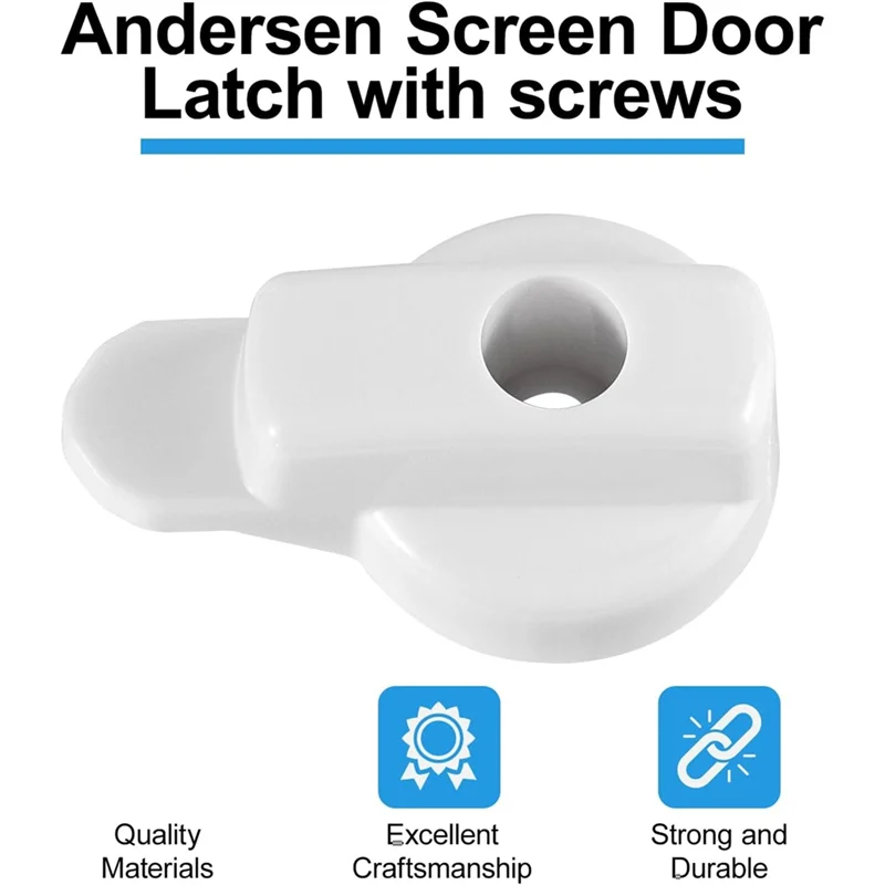 ABDE-2Pack หน้าจอประตู LATCH W/สกรูสําหรับ Frenchwood บานพับประตูหน้าจอสําหรับ Andersen เลื่อนประตู LATCH หน้าจอประตูล็อคเปลี่ยน