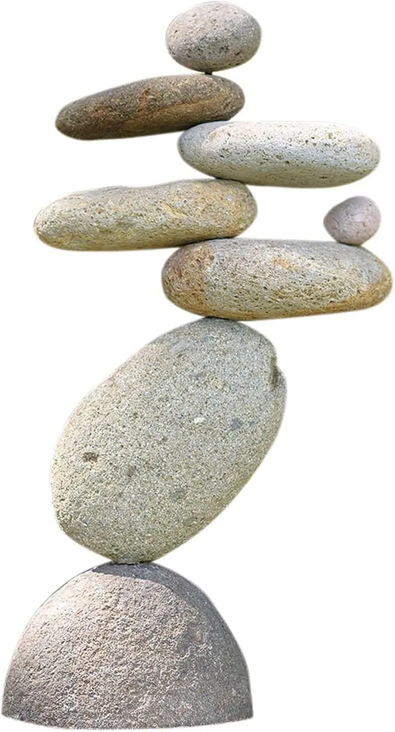 

Eight-Stone Balancing Cairn - Indoor/Outdoor Garden Decoration