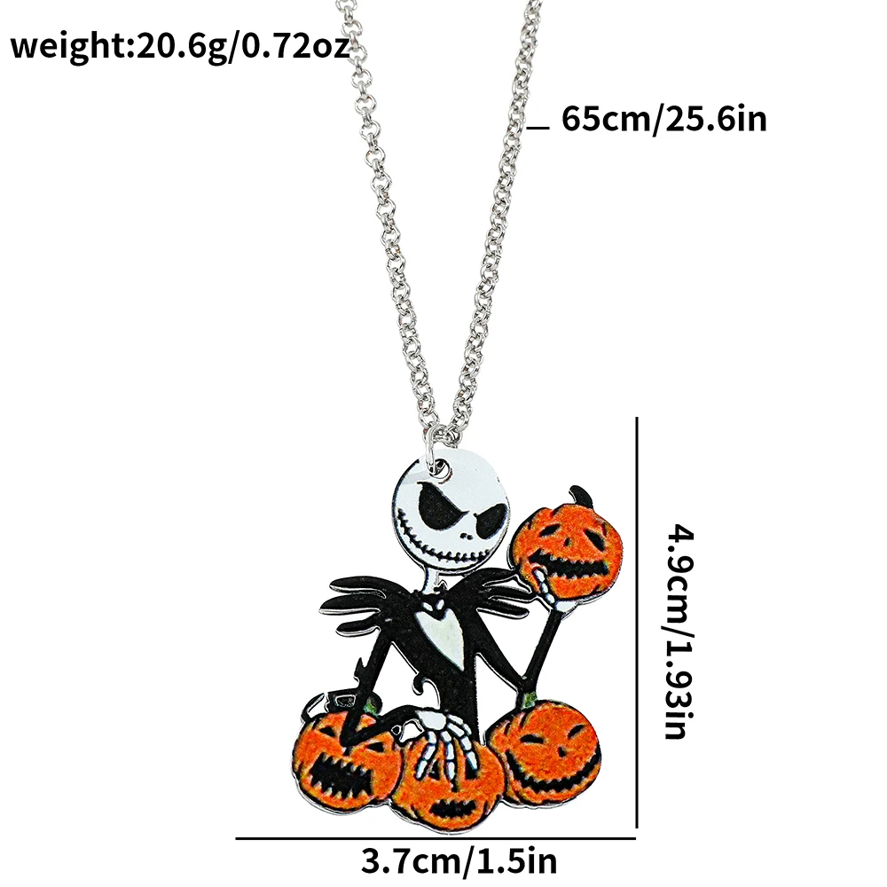 Disney Nightmare Before Christmas Schlüsselanhänger, Jack Skellington Anhänger mit Kürbis Charm, Gothic Schmuck Geschenk für Halloween