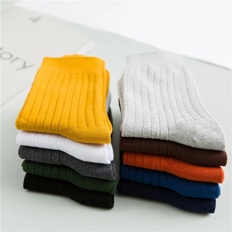 Bunte männer Socken Lange Socken für Männer Männlichen Hohe Qualität Baumwolle Knitteds Atmungsaktive Crew Socken Atmungs Business Socken 1 paar