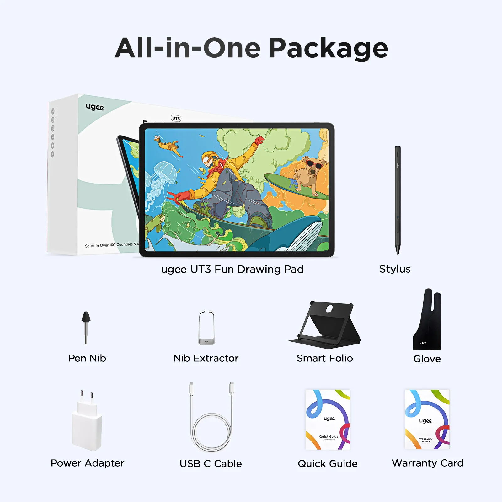 UGEE UT3 Fun Drawing Pad 14,25 polegadas 2.4K Ultra HD Android 14