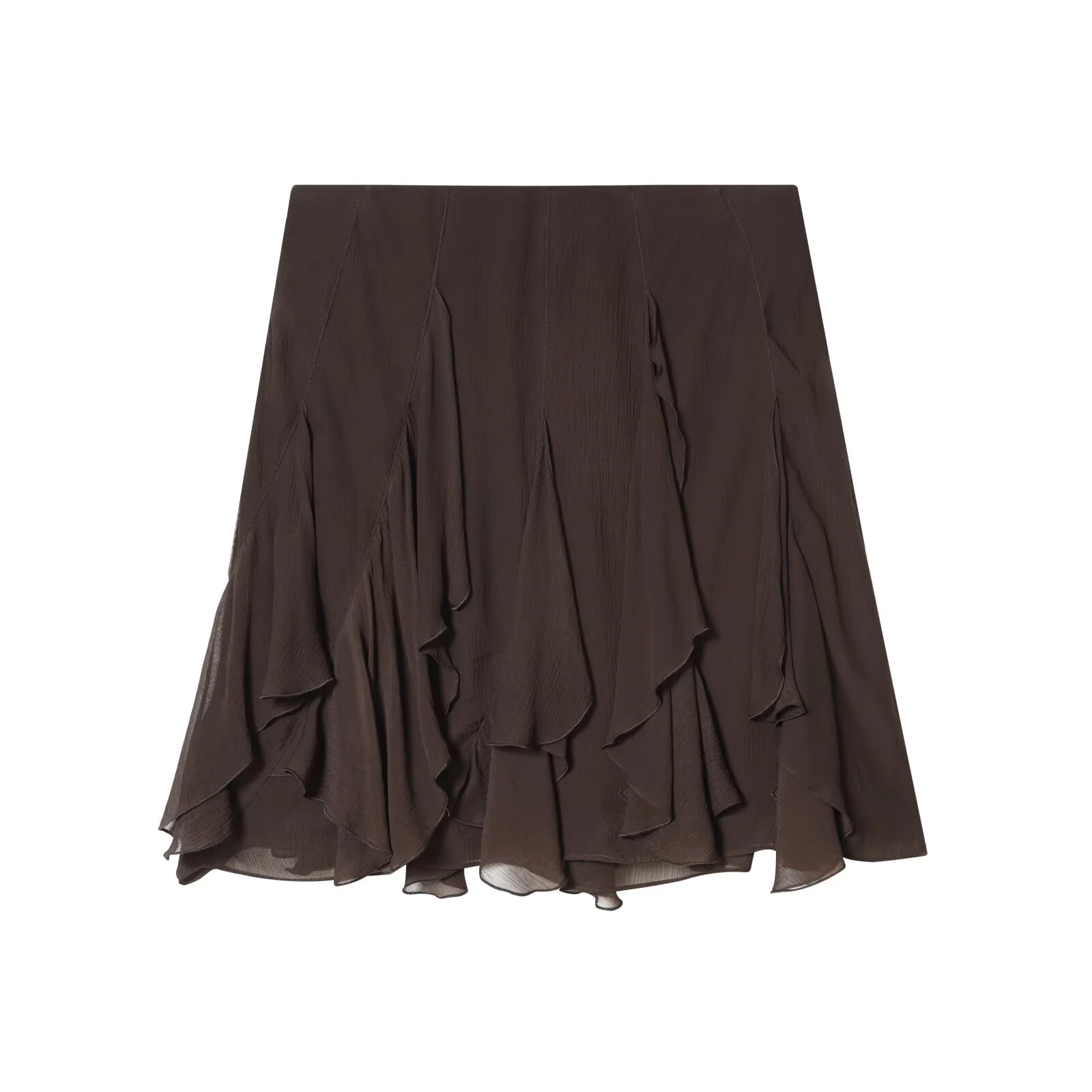 Frühlingsneues Damenbekleidungsdesign im europäischen und amerikanischen Stil mit asymmetrischem Rüschenrandrock