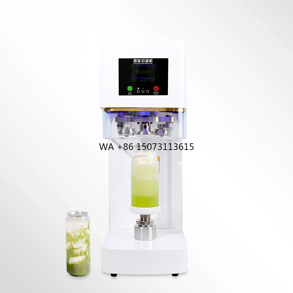 

CE Certification of High Quality Automatic Bubble Tea Can Sealer Machine Coffee Soda Beer Pet Bottles Sealing Machine
