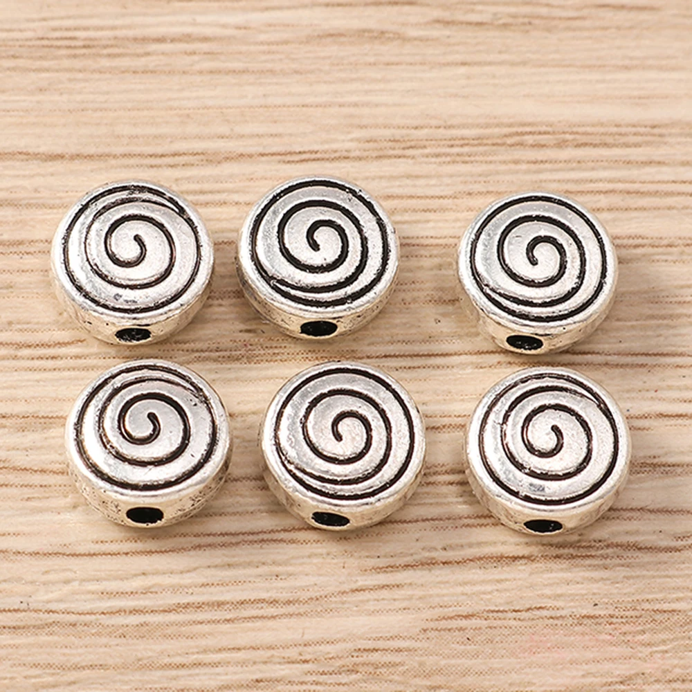 Tusember 30 Stück 8-mm-Legierungsanhänger, Metall-Spiral-Charms, Perlen für DIY-Handgemachte Halsketten, Ohrringe, Schmuckherstellung, Zubehör – Detail 6