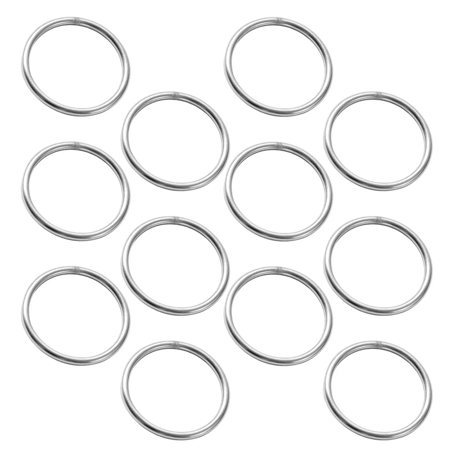 

12 шт. круглых сварных колец из нержавеющей стали 60 мм - прочные металлические заготовки для ювелирных изделий и поделок - устойчивые к ржавчине, для DIY-проектов