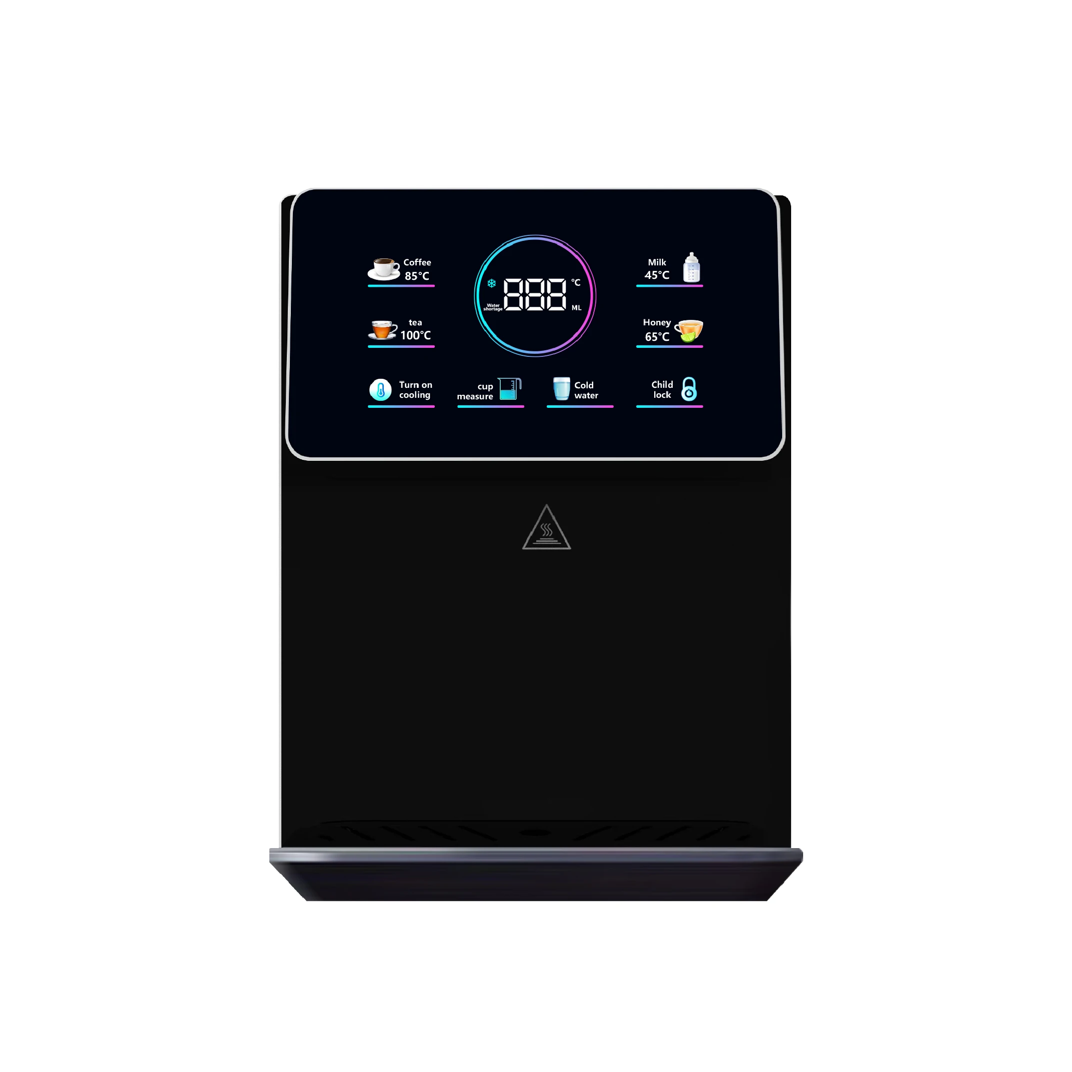Household Water Dispenser Glass Panel Electric Wall-Mounted Hot Cold 2200W Heating Smart Multi-Temperature Easy Installation