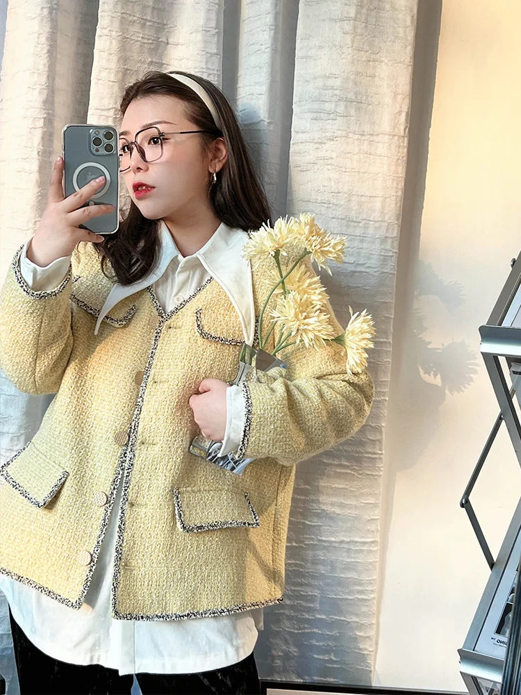 

Оригинальное шерстяное пальто Vogana большого размера, повседневное, свободного кроя, осеннее, в корейском стиле, для города