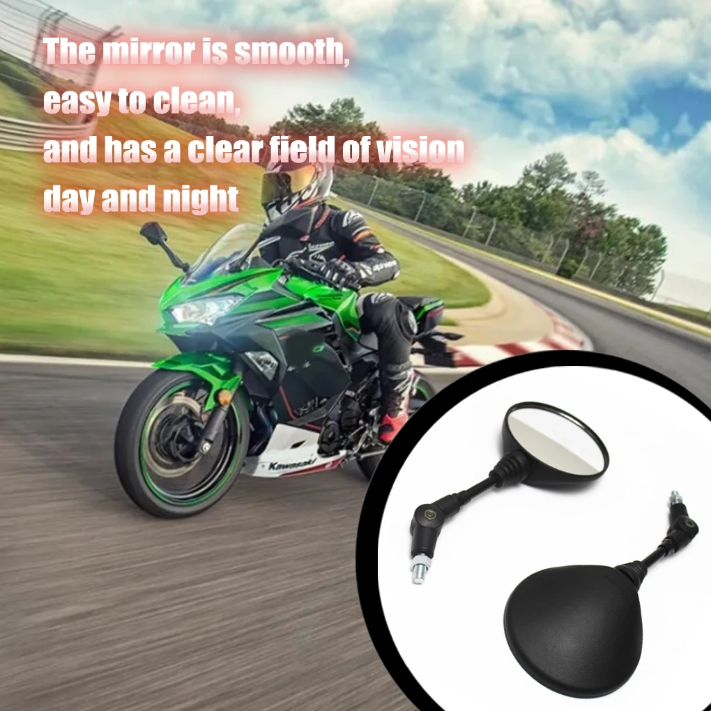 2 Pieces Motorcycle Rear View Mirrors Collapsible Moped Accessories