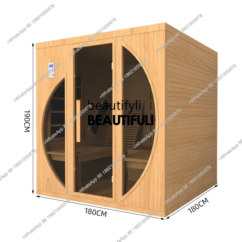 

SS NewDouble recliner sweat room Far infrared tourmaline light wave room Single dry steam sauna room