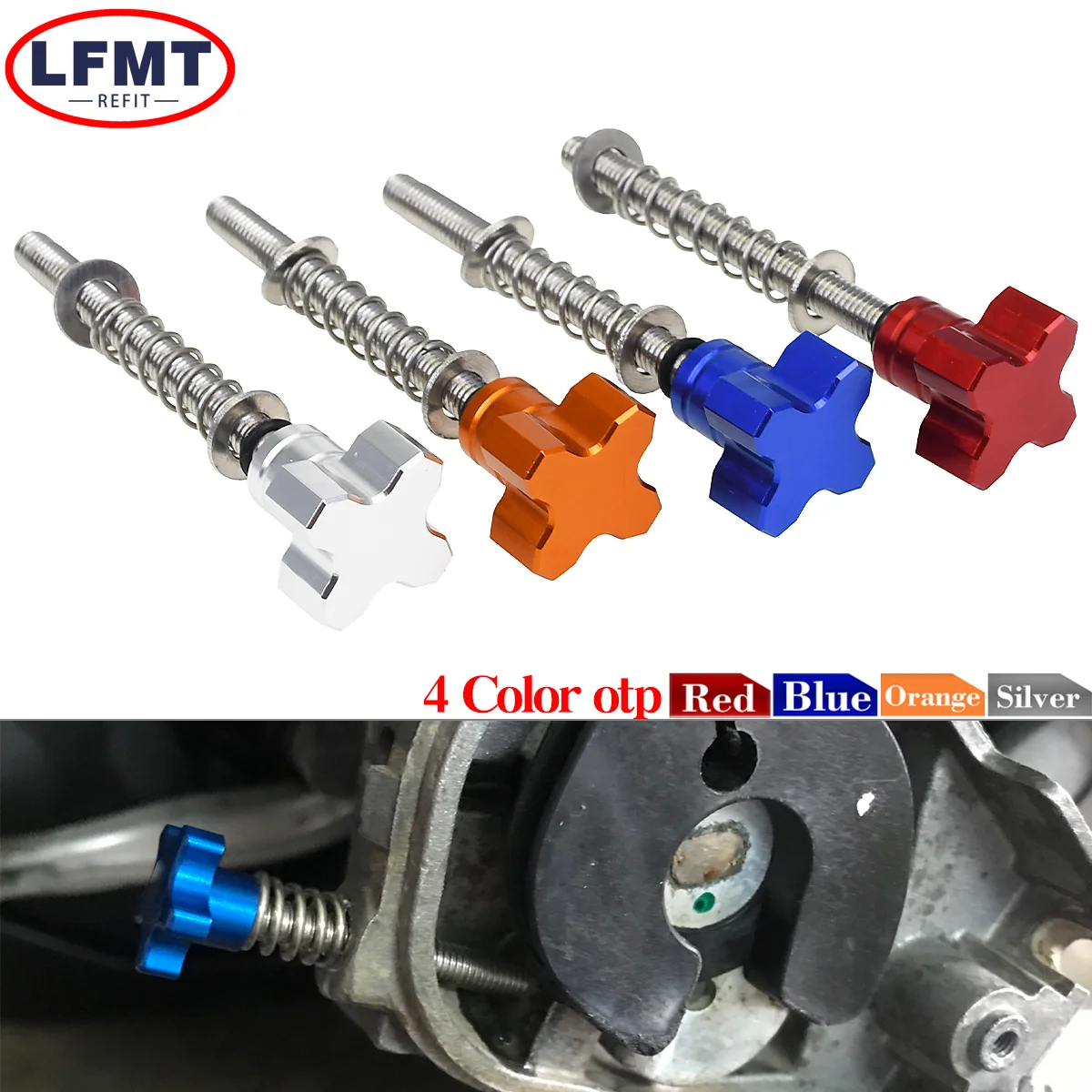 For KTM EXC250 EXC300 XCW150 XCW250 XCW300 TPI Six Days Husqvarna TE TX i Throttle Air Speed Idle Screw Bolt Adjuster 2020-2023