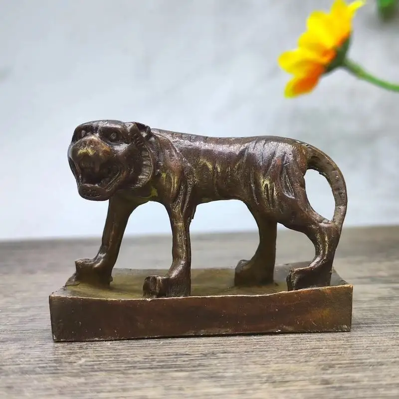 Antique miscellaneous items, ancient handicrafts, tiger , vintage decorative piece, paperweight, retro seal, home and office