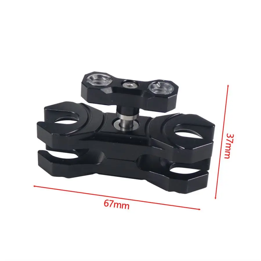 Dual 20mm Kugelkopf Clip Magic Arm Clamp 1/4 3/8 Arri Pin Adapter 360 Rotation Cage Rig Extend Mount Monitor Stand Licht Halter – Detail 2