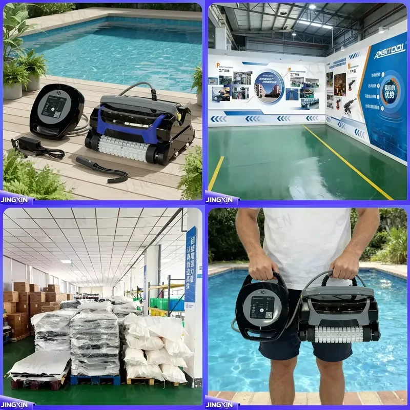 Custom for Automatic Pool Cleaner Robot Wall Climbing Sweeper for Large Inground Pools with Full Accessories Cleaning Tool