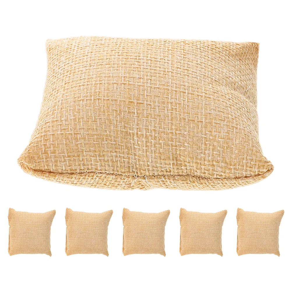 6Pcs Watch Pillow Display Cushions for Bracelets Jewelry Organizer Small Soft Flocked Pillows Watch Display Pillow Inserts
