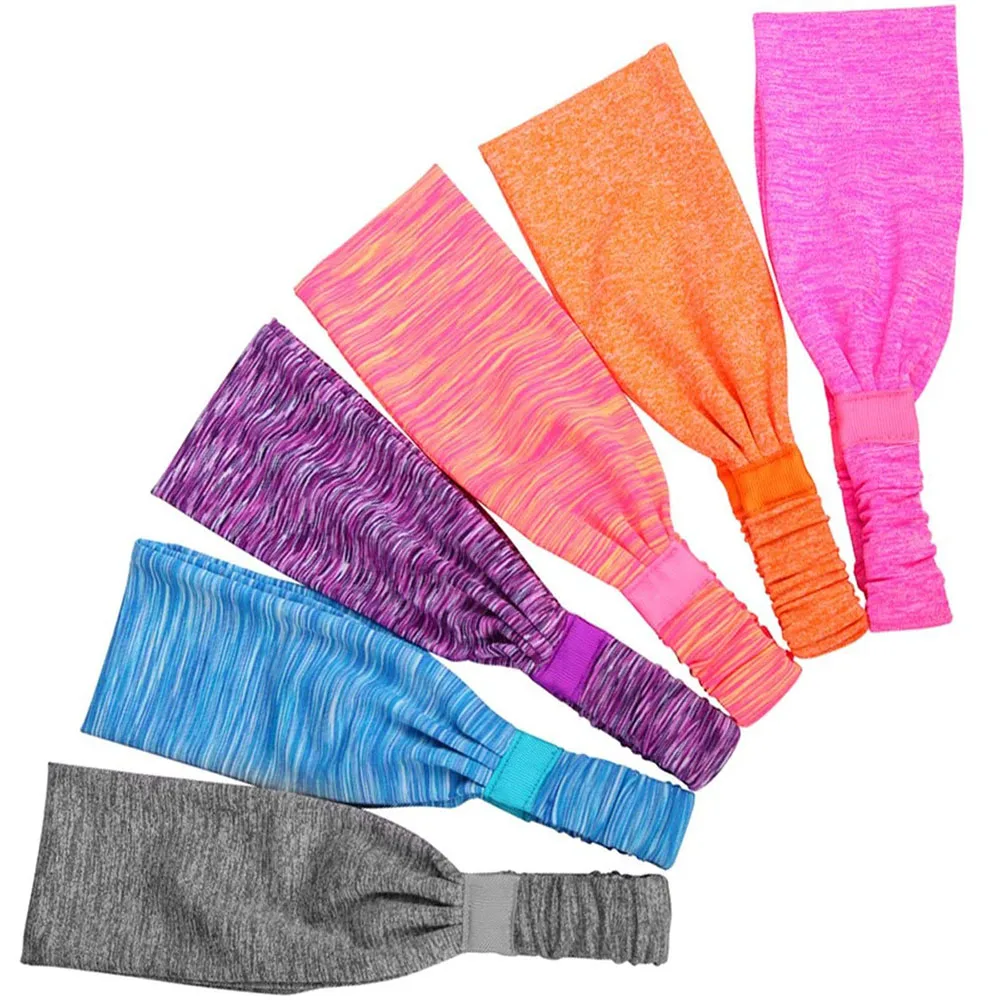 Headbands for Yoga Workout Running Athletic Wear Wide Turban Headbands Headscarf fits All Men and Women