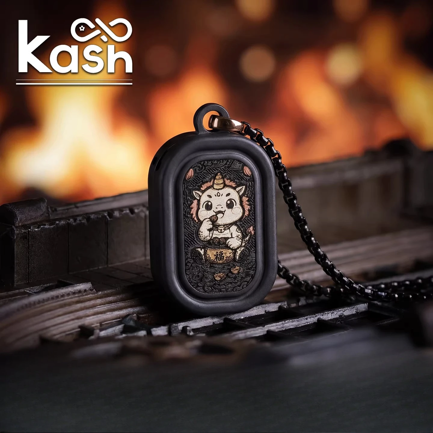 

Механическая металлическая игрушка-антистресс KashEDC MAX с ратчетом из циркониевого сплава и резьбой Пи Сю, с выдвижной картой для снятия стресса