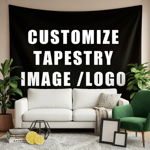 Custom Tapestry Personalized Photo Tapestrys Anniversary, Birthday, Wedding Party Decoration Background Banner Home Decor