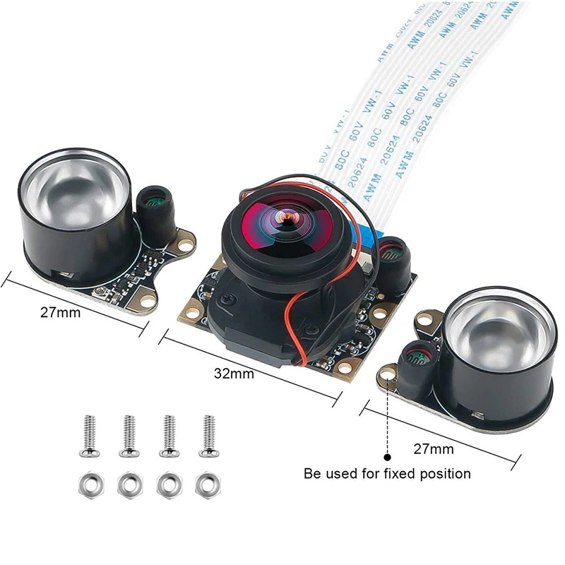 Raspberry Pi 4 IR-CUT Camera Module 5MP 1080P Webcam Automatically Switching Day Night Vision Camera for Raspberry Pi 4B 3B 3B+