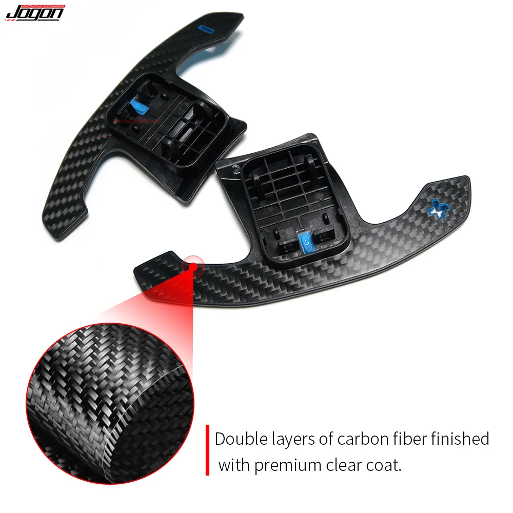 For Toyota Supra A90 MK5 2019 2020 Real Carbon Fiber Gear Paddle Shifter Shift Interior DSG Steering Wheel Cover Accessories