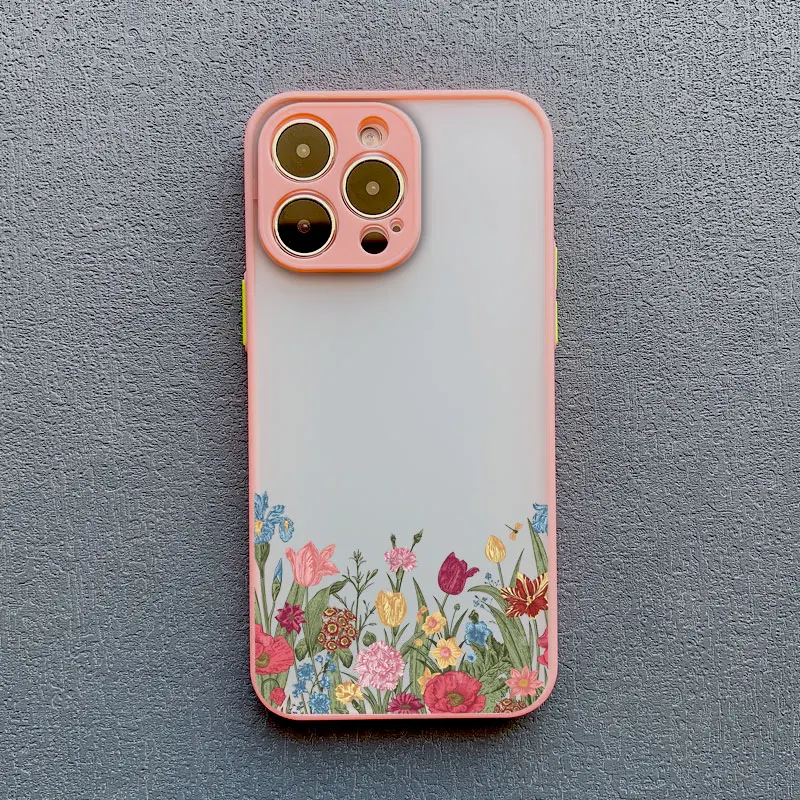 INS Malerei Blume Telefon Fällen Für iPhone 11 Fall iPhone 17 16 13 12 15 14 Pro Max Mini 14 15 16 Plus XS X XR Stoßfest Abdeckungen – Detail 3