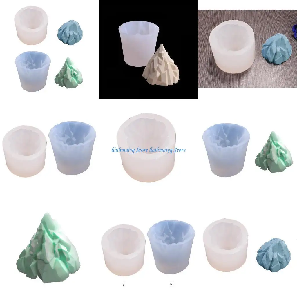 

573B Снежная гора Силиконовая форма Индивидуальная форма для свечей DIY Фестиваль ручной работы