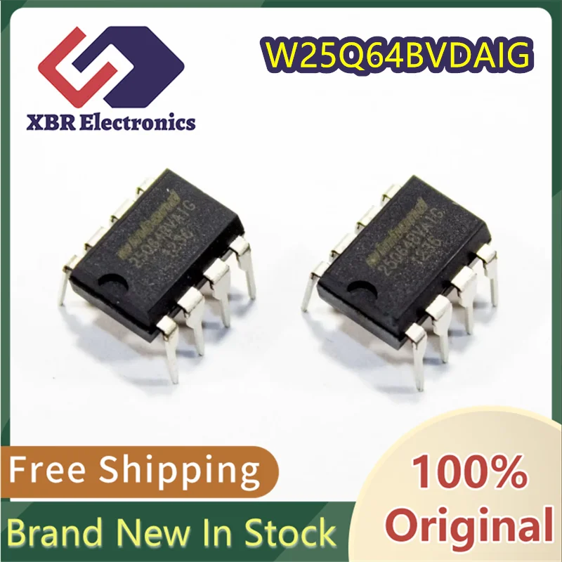 

(5/50 pieces) W25Q64BVDAIG 25Q64BVDAIG W25Q64 DIP8 Brand new genuine product Free shipping Fast shipping